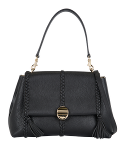 Medium Penelope, Leather, Black, D33 JQS, S/DB, 3*